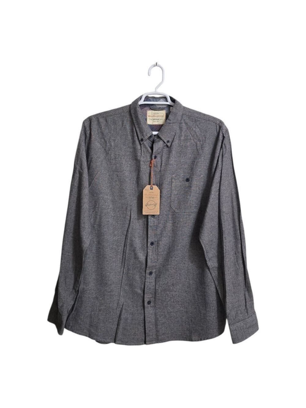 Weatherproof Vintage Long Sleeve Chambray Button-Down In Maritime Blue Sz XL NWT